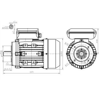 Silnik elektryczny jednofazowy 1,5kW 2800 obr/min. 90B14
